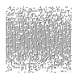 Frieder Nake, Walk-through-Raster, 1966, Plotterzeichnung