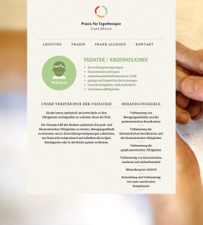 Praxis für Ergotherapie, Webseite