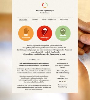 Praxis für Ergotherapie, Webseite