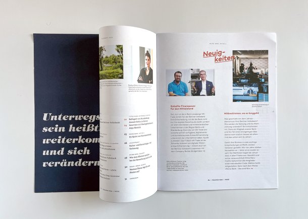 Magazingestaltung, Berliner Volksbank