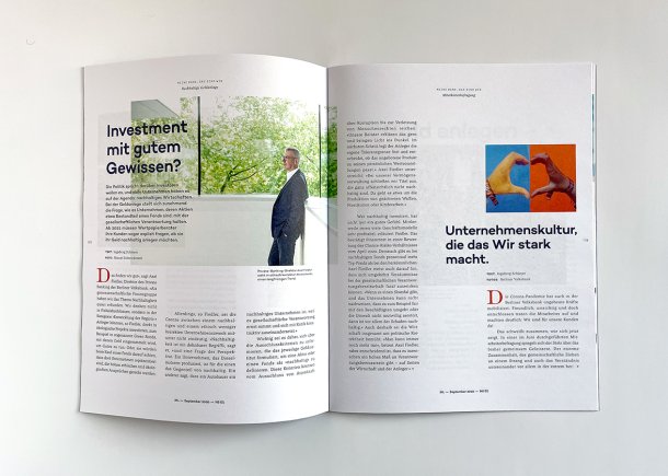 Magazingestaltung, Berliner Volksbank